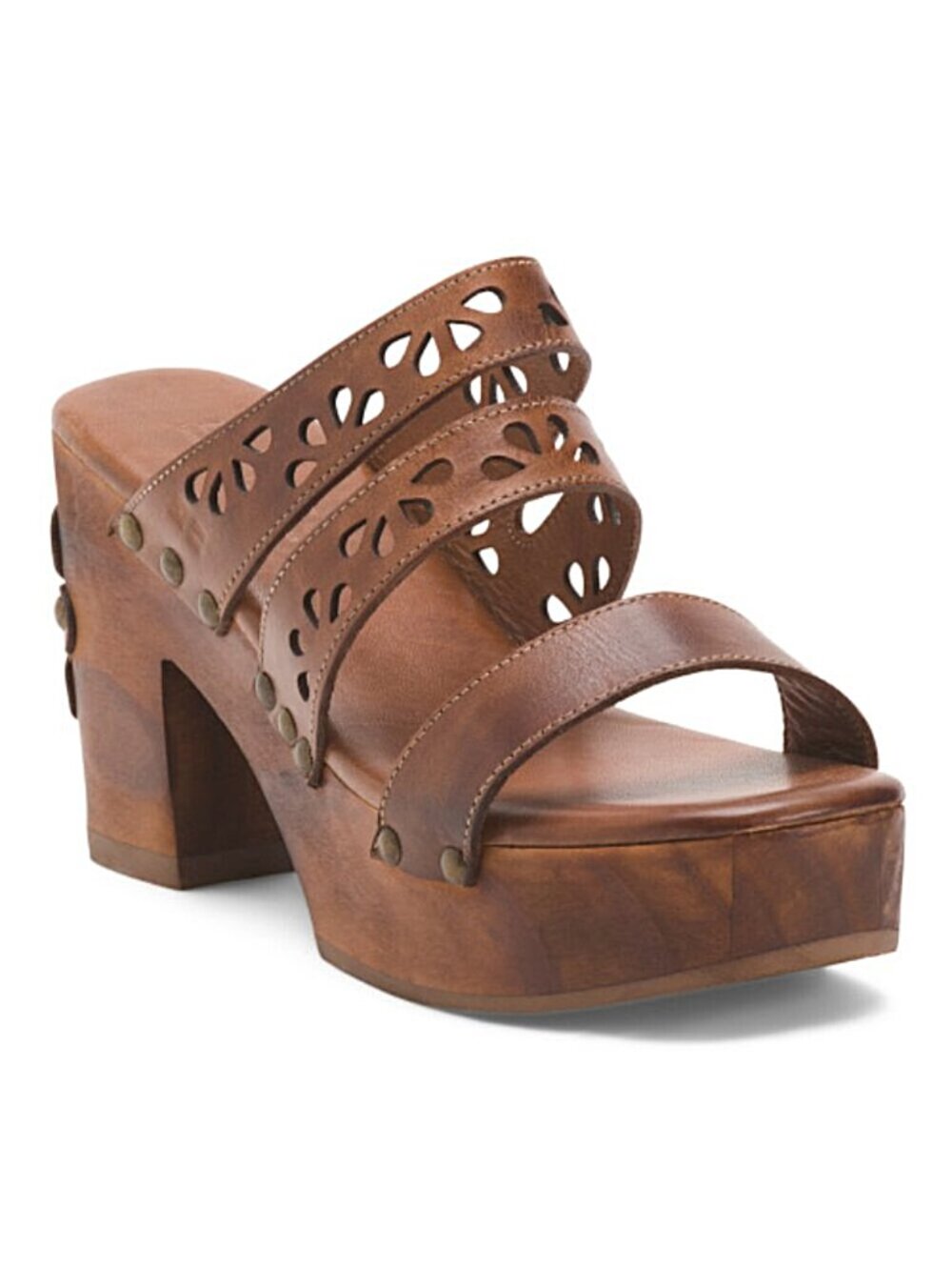 BED/STU Kreep Heels Platform Sandals Almond Brown